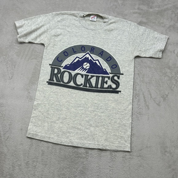Jerzees Other - Vintage Jerzees T-Shirt Men Medium Gray Colorado Rockies Graphic MLB Made In USA